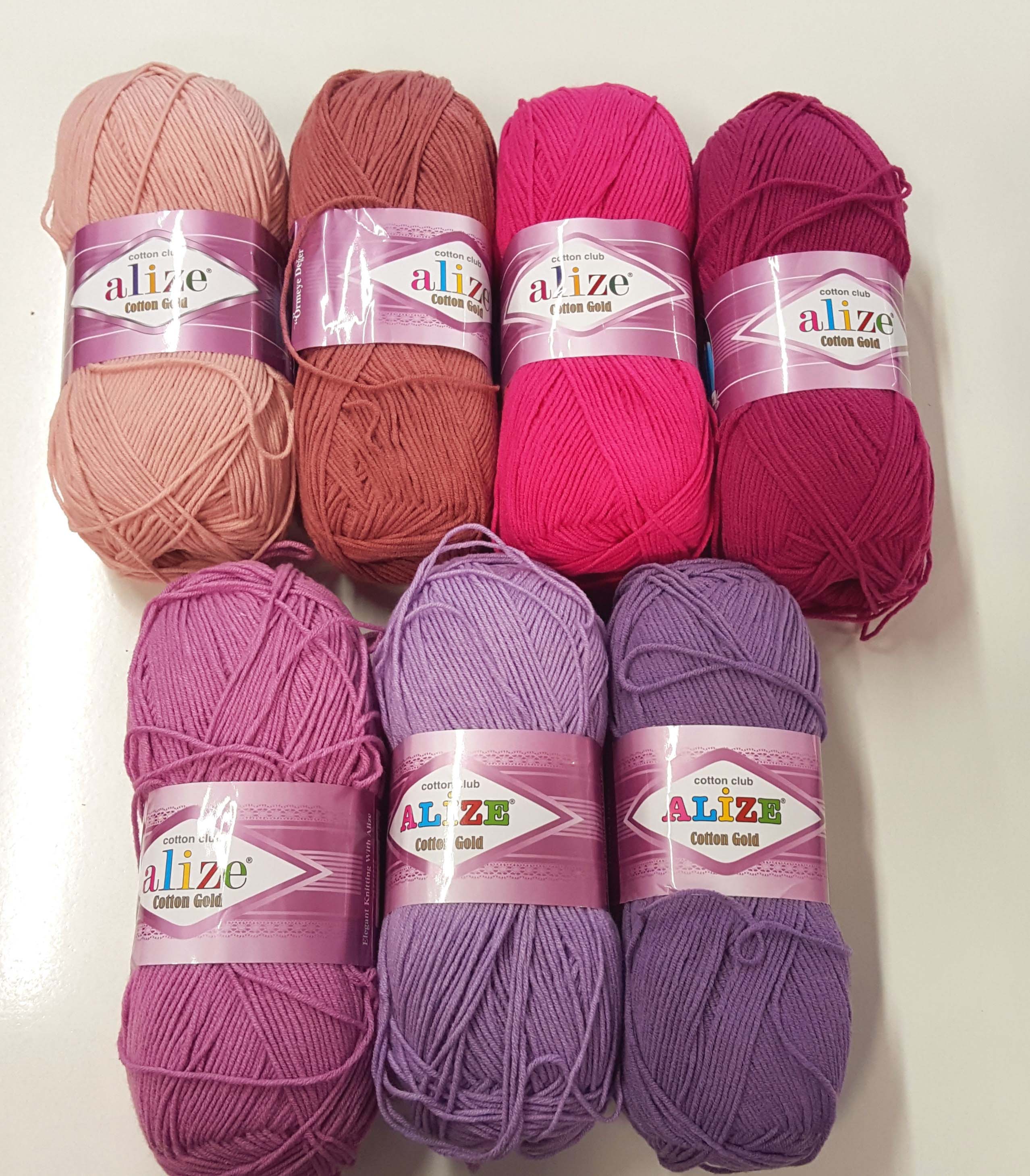 Cyklámenovo ružová odľahčená bavlnená priadza Cotton Gold 149